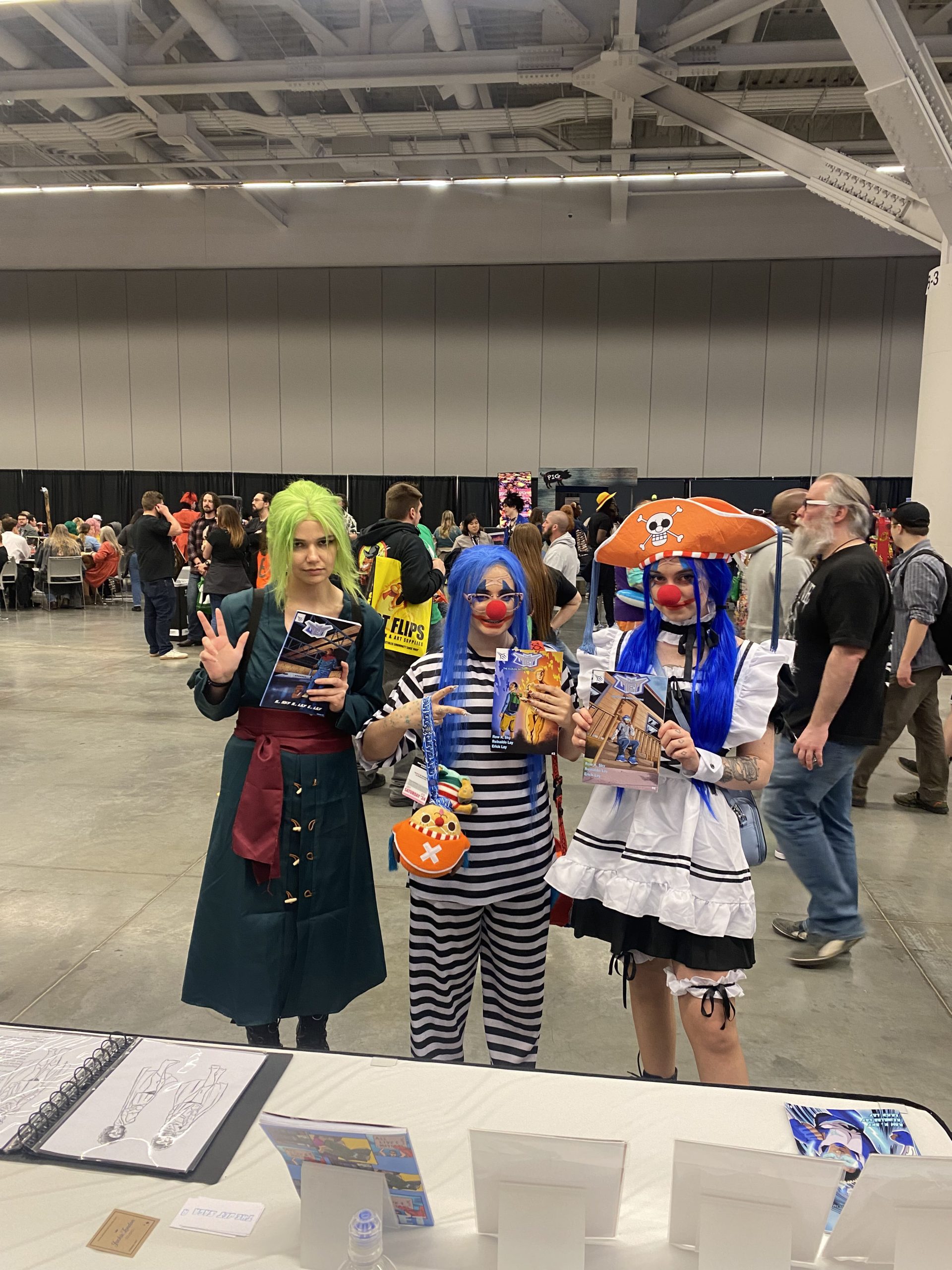 Some people searching for the One Piece holding the Jet